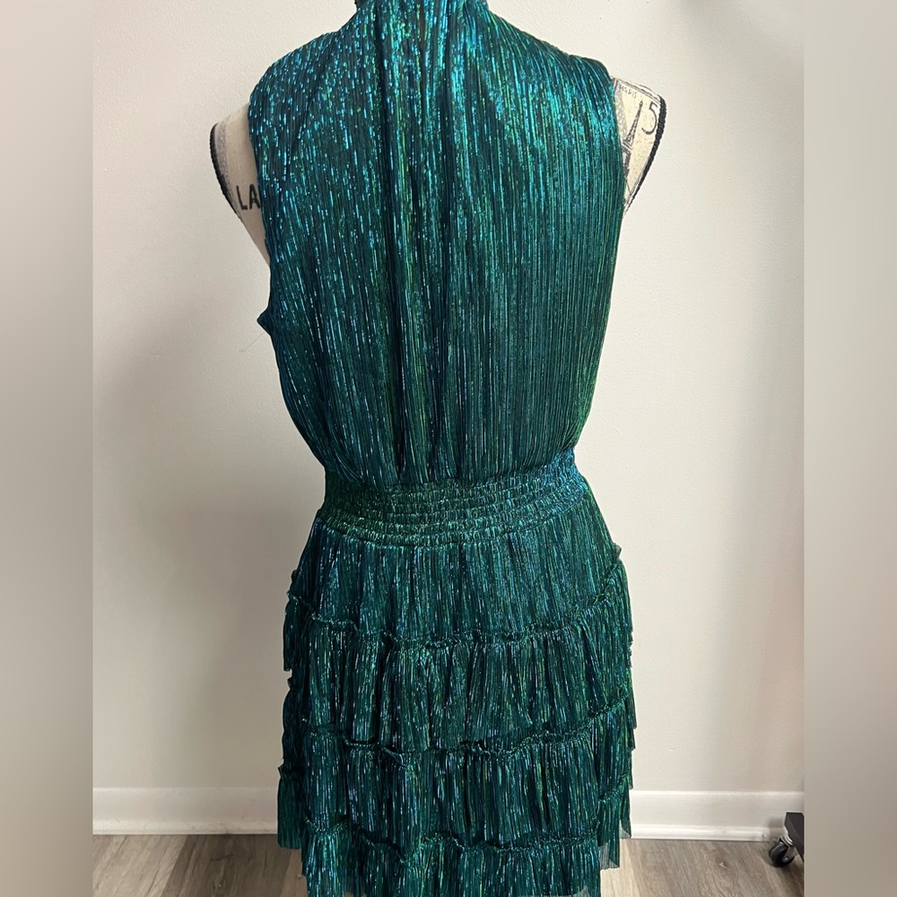 1. State Green Tiered Halter Midi Dress! - Picture 2 of 16